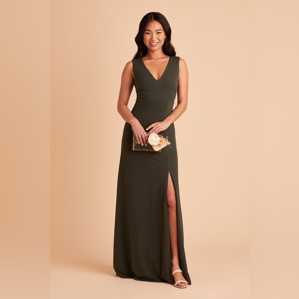 Birdy Grey Deep Green Maxi Dress with Slit